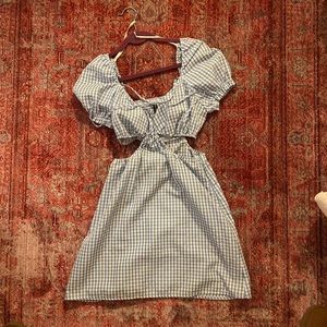 Gingham blue and white dress